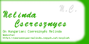 melinda cseresznyes business card