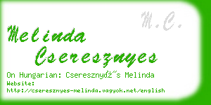 melinda cseresznyes business card